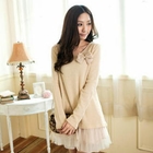 Tokyo Fashion - Bow-Accent Mesh-Hem Panel Dress