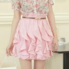 JK2 - Elastic-Waist Ruffle-Trim Skirt