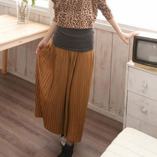 Faux-Suede Pleated Maxi Skirt