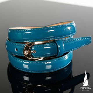 Faux-Leather Jeweled Belt