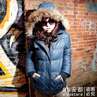 Faux-Fur Trim Quilted Padded Jacket Faux-Fur Trim Quilted Padded Jacket
