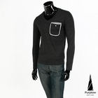 Purplow - Pocket Accent V-Neck Top