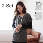 MiMiGirl - Set: Short-Sleeve Top + Long-Sleeve A-Line Top