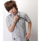 SeventyAge - Striped Short-Sleeve Shirt