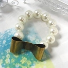 Angelove - Faux-Pearl Bow Bracelet