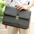Belivus - Faux-Leather Briefcase with Cross Strap