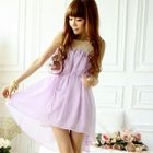 Tokyo Fashion - Lace-Yoke Dip-Back Sleeveless Dress