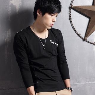 Pocket-Accent Buttoned Top Pocket-Accent Buttoned Top