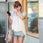 REDOPIN - Tulle Overlaid Sheer Top