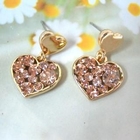 Angelove - Rhinestone Heart Earrings