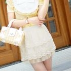 Tokyo Fashion - Crochet-Trim Layered Skirt