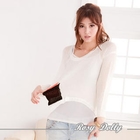 Rosy Dolly - Asymmetric-Hem knit Top