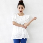 lovemark - Eyelet-Lace Frill Top