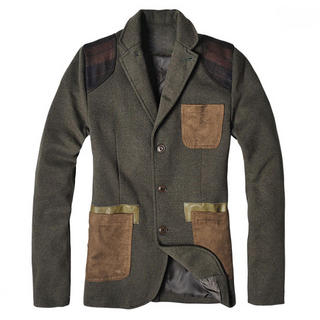 Contrast-Pocket Cardigan