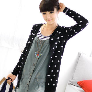 Polka-Dot Knit Cardigan Polka-Dot Knit Cardigan