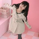59 Seconds - Ruched Collar Double-Breasted Coat