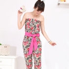 Cherry Story - Self-Tie Floral Print Jumpsuit
