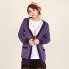 ZOO - V-Neck Velvet Cardigan