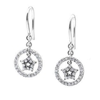 MaBelle - 18K White Gold Diamond Star Earrings
