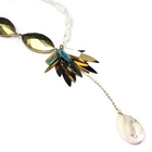 Truffles - Turquoise Gold Metal Necklace