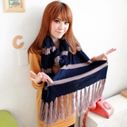 Tokyo Fashion - Striped Fringed Scarf