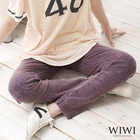 WIWI - Elastic-Waist Acid-Washed Pants