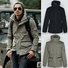 VINTAGE BROTHERS - Funnel-Neck Layered Zip Jacket