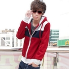 MR.ZERO - Color-Block Drawstring Hoodie