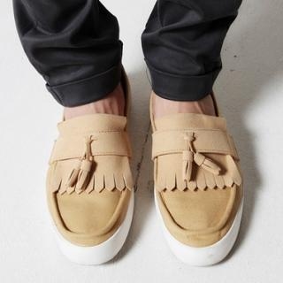 Canvas Fringed Loafers