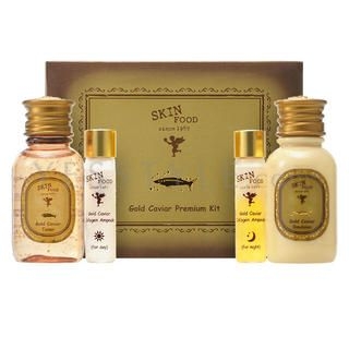 Gold Caviar Premium Kit: Toner 20ml + Collagen Ampoule (for day) 2.5ml + Collagen Ampoule (for night) 2.5ml + Emulsion 20ml