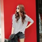 Koo - Dolman Sleeve Striped Top
