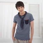 SEOBEAN - Stripe T-Shirt with Scarf