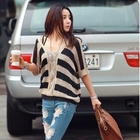 REDOPIN - Sequined Stripe Knit Top