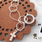 MyLittleThing - Silver Bracelet with Shiny Cross Pendant