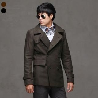 Double-Breasted Wool Blend Jacket Double-Breasted Wool Blend Jacket