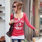 PUFFY - Set: Long-Sleeve Print T-Shirt + Halter Top