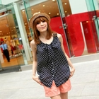 Tokyo Fashion - Sleeveless Frilled Dotted Top