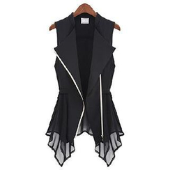 Eloqueen - Hanky-Hem Chiffon Vest Eloqueen - Hanky-Hem Chiffon Vest