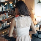 PUFFY - Pleated Lace Back Sleeveless Top