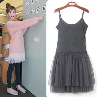 Layered Tulle Slipdress