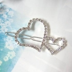 Angelove - Rhinestone Heart Hairpin