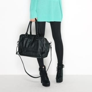 Metal-Studded Tote with Strap