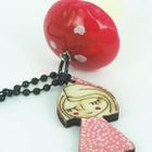 MyLittleThing - Little Girl & Mushroom Necklace(Red)