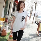 CLICK - Metal Studded Contrast-Trim T-Shirt
