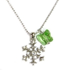 6thJune - 'Mezzo-Piano' - 'Snowy Concerto' Necklace with Light Green Swarovski Crystal Butterfly 6thJune - 'Mezzo-Piano' - 'Snowy Concerto' Necklace with Light Green Swarovski Crystal Butterfly