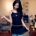 OrangeBear - Lace-Hem Tank Top