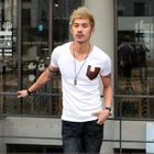 VINTAGE BROTHERS - Faux-Leather Pocket T-Shirt
