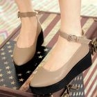 Smoothie - Platform Ankle Strap Pointy Flats