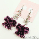 Sweet & Co. - Pink Mirror Ribbon Swarovski Crystals Earrings
