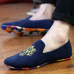 Auxen - Embroidered Loafers Auxen - Embroidered Loafers